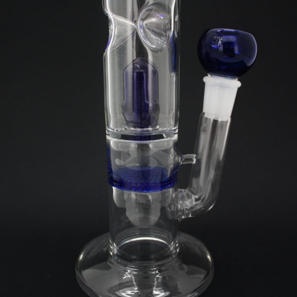 Glass in glass water pipe with honeycomb perc, inverted dome percolator, ice catcher for wholesale