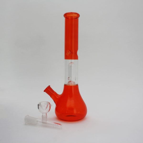 Colored Glass in Glass Water Pipe Bong with Shower Head Perc and Ice Catcher for Wholesale