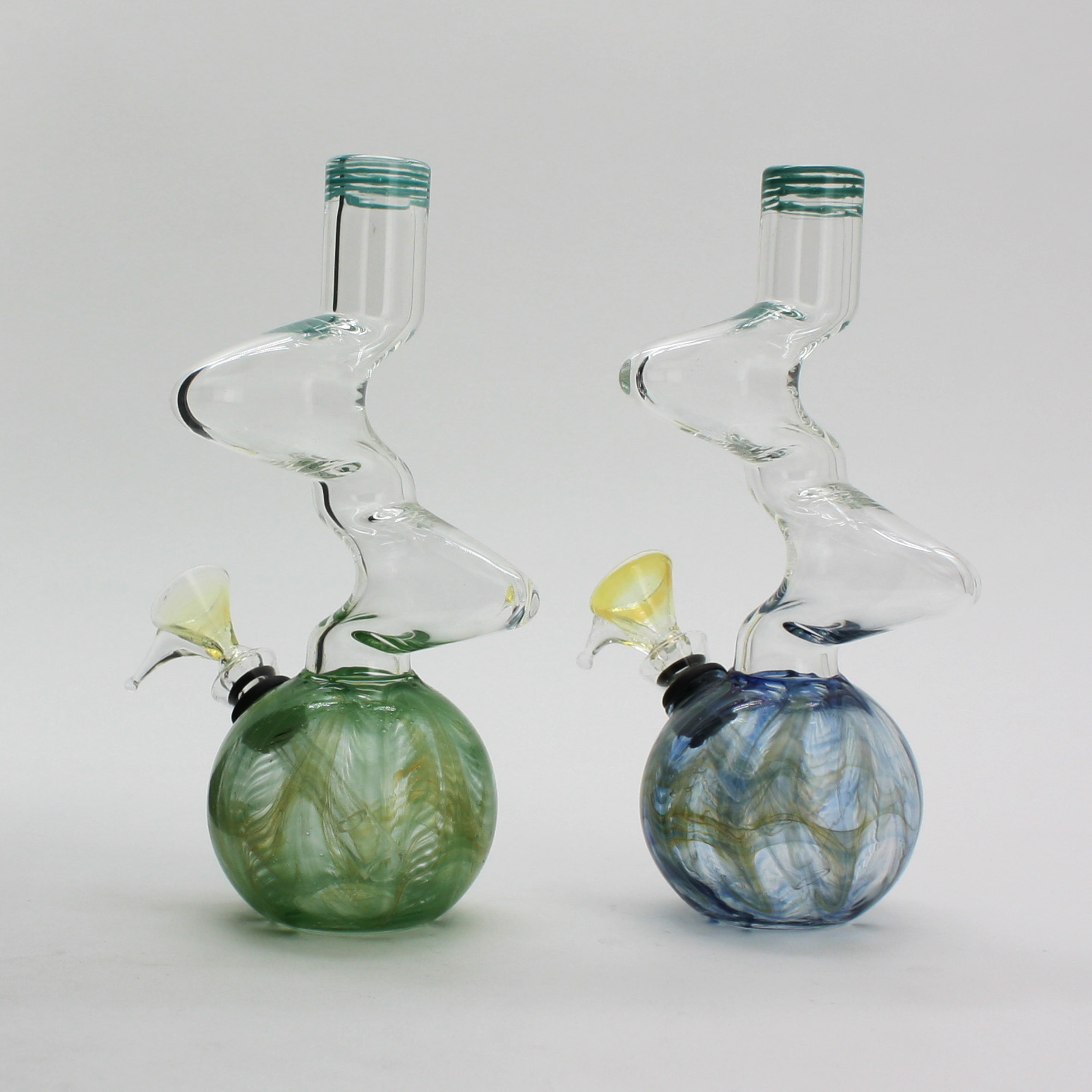 14 Zig Zag Glass Water Pipe – Up-N-Smoke